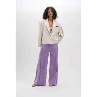 REFINED DEPARTMENT High Waist Damaged Denim Pants Dain