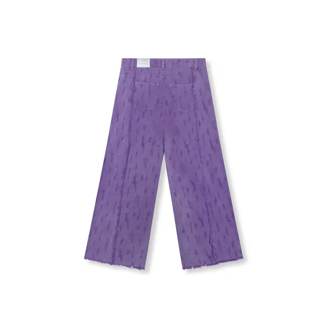 REFINED DEPARTMENT High Waist Damaged Denim Pants Dain