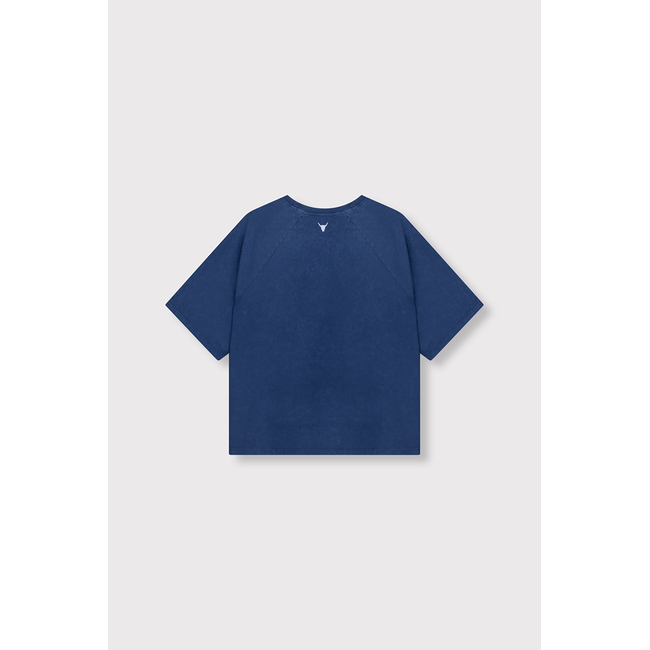 ALIX THE LABEL Knitted Raglan Shirt Night Blue