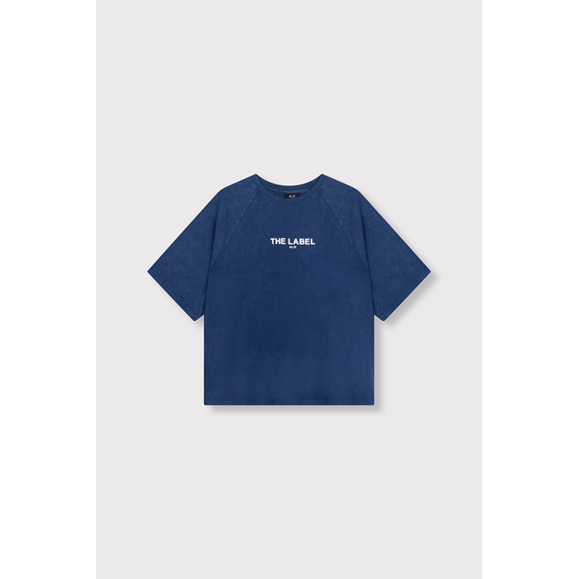 ALIX THE LABEL Knitted Raglan Shirt Night Blue