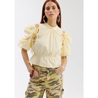 HARPER & YVE Jacey Top Yellow Stripe