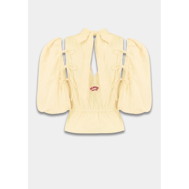 HARPER & YVE Jacey Top Yellow Stripe