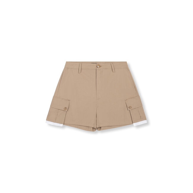 REFINED DEPARTMENT Mid Waist Cargo Short Camel