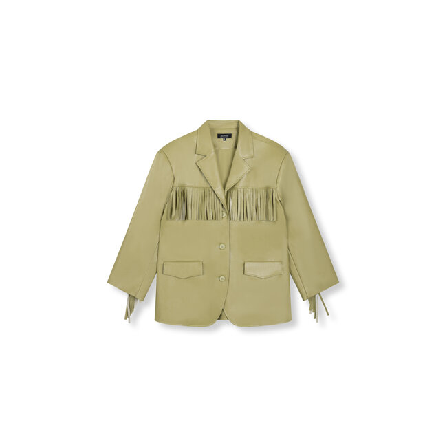 REFINED DEPARTMENT Fringe Jacket Tori Matcha