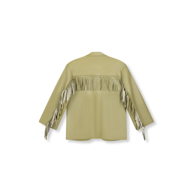 REFINED DEPARTMENT Fringe Jacket Tori Matcha