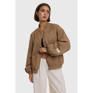 ALIX THE LABEL Woven Plisse Bomber