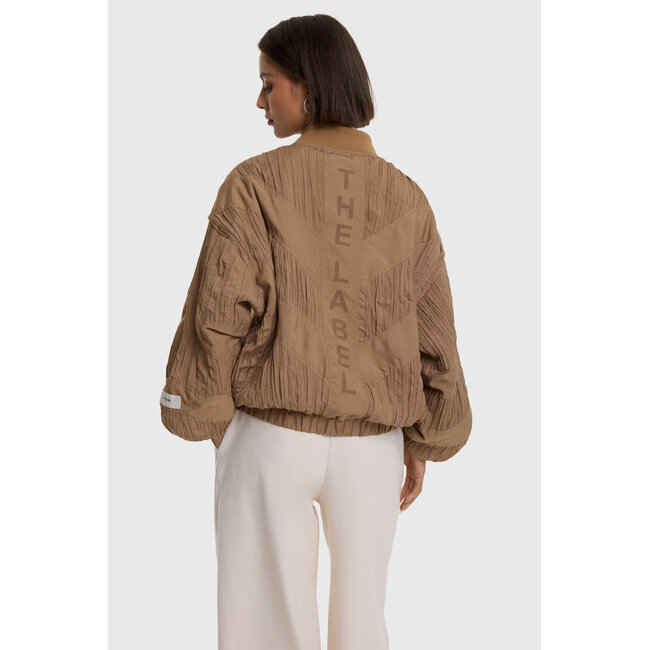 ALIX THE LABEL Woven Plisse Bomber