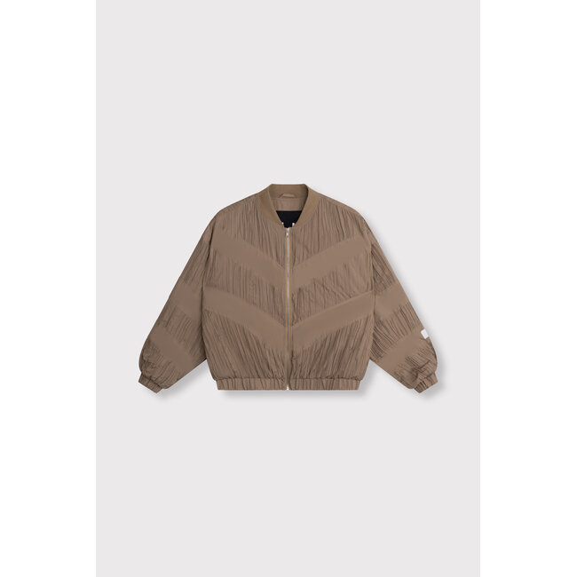 ALIX THE LABEL Woven Plisse Bomber