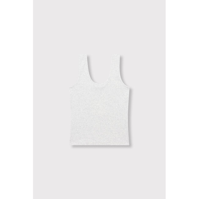 ALIX THE LABEL Ladies Rib Tanktop Grey Melange
