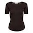 CO'COUTURE Claire Rib Tee Dark Brown
