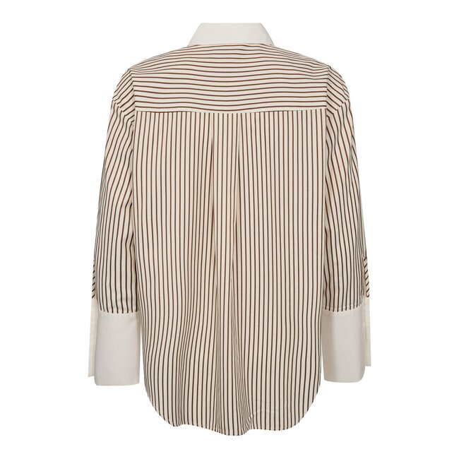 CO'COUTURE Avara Stripe Shirt  Bone