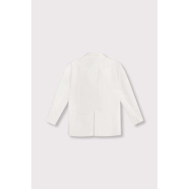 ALIX THE LABEL Woven Flowy Oversized Blazer Cream