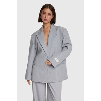 ALIX THE LABEL Woven Clean Mix Blazer Grey Melange