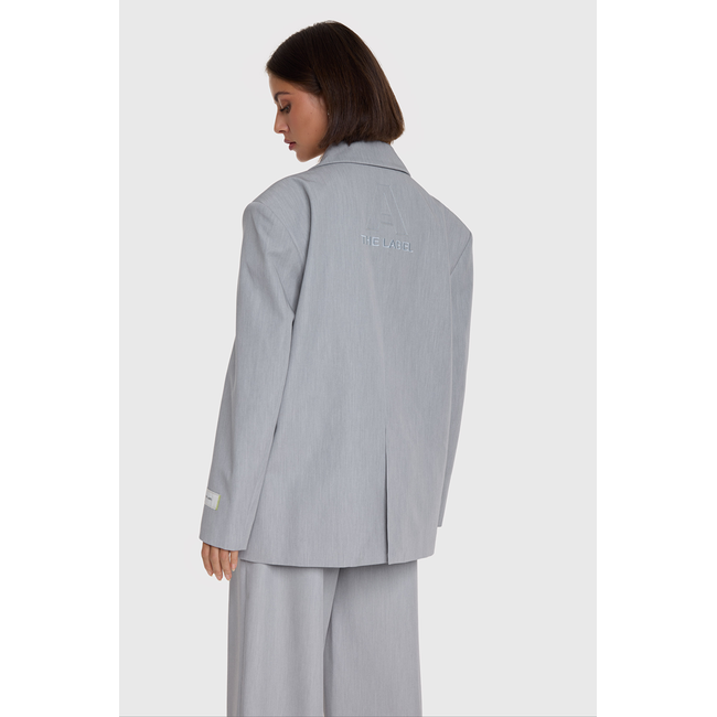 ALIX THE LABEL Woven Clean Mix Blazer Grey Melange