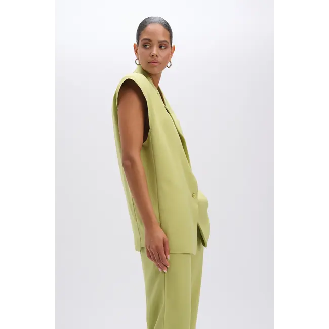 REFINED DEPARTMENT Oversized Waistcoat Spencer Matcha