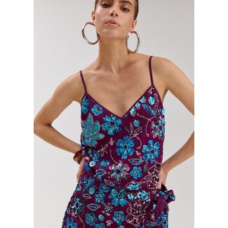 HARPER & YVE Romy Top Cassis Blue Sequin