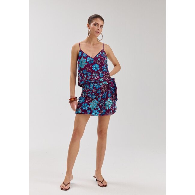 HARPER & YVE Romy Top Cassis Blue Sequin