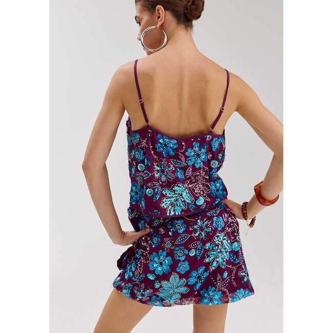 HARPER & YVE Romy Top Cassis Blue Sequin