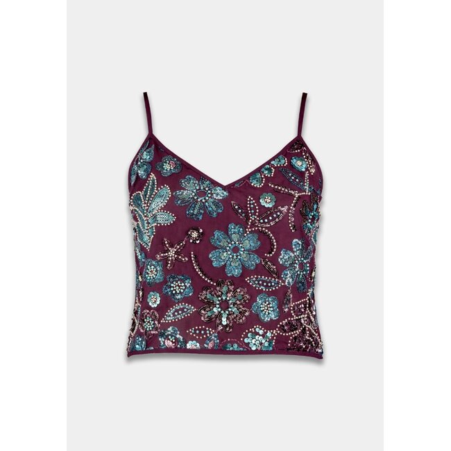 HARPER & YVE Romy Top Cassis Blue Sequin