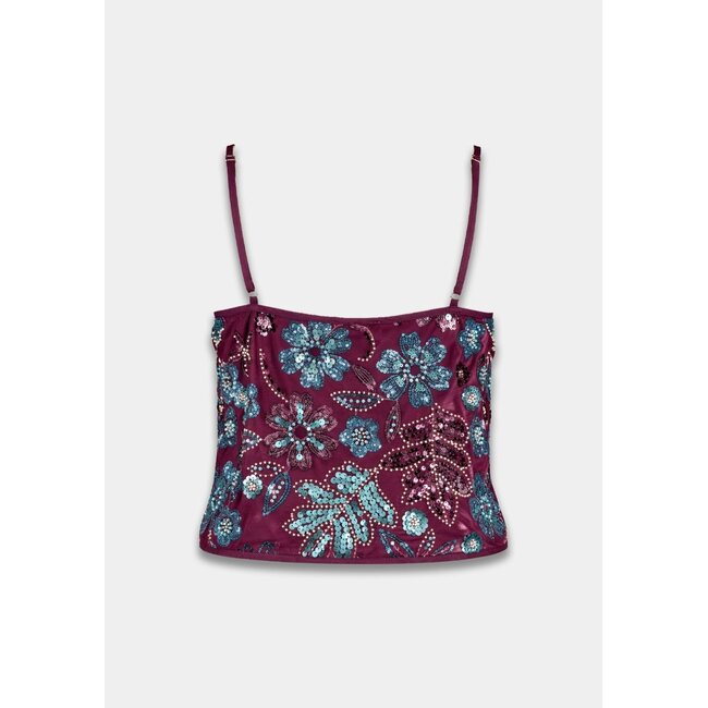 HARPER & YVE Romy Top Cassis Blue Sequin