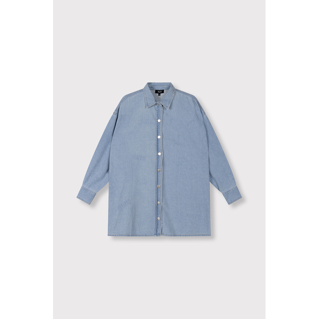 ALIX THE LABEL Alix Denim Blouse Light Blue