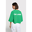 ALIX THE LABEL Cropped Baseball Shirt Bright Green