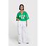 ALIX THE LABEL Cropped Baseball Shirt Bright Green