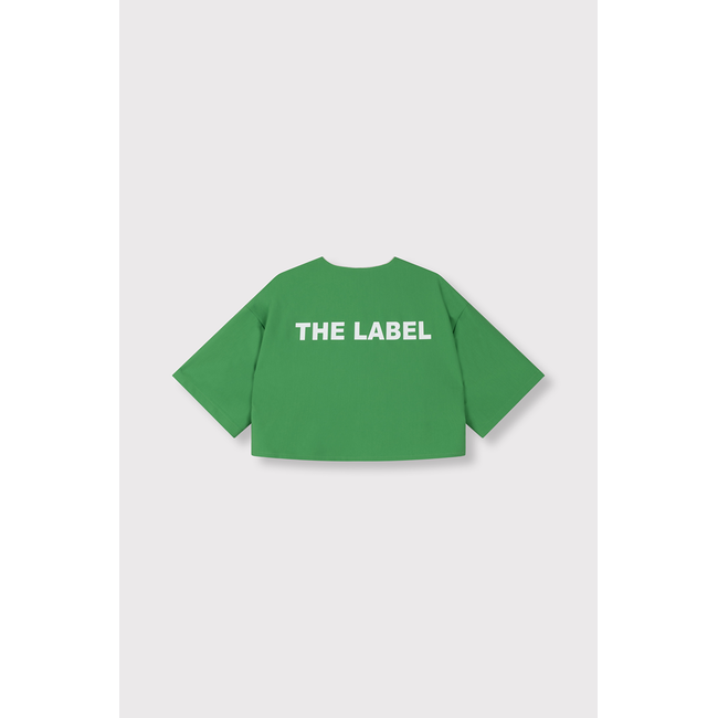 ALIX THE LABEL Cropped Baseball Shirt Bright Green