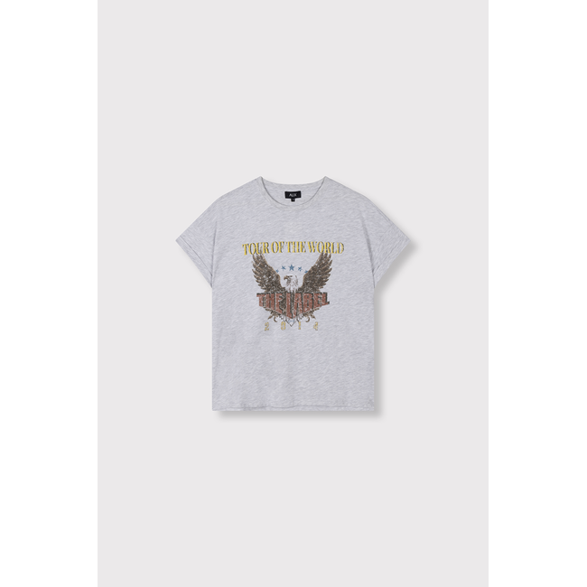 ALIX THE LABEL Knitted Eagle Shirt Light Grey