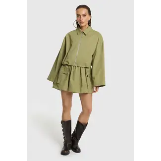 REFINED DEPARTMENT Cropped Balloon Jacket Aley Army