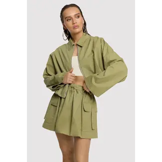 REFINED DEPARTMENT Cargo Balloon Skirt Mandy Army