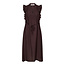 CO'COUTURE Hera Frill Crop V Dress Dark Brown