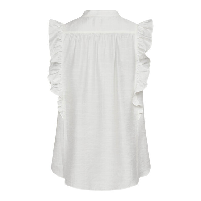 CO'COUTURE Hera Frill V Top White
