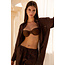 THE LOLA CLUB Guilia Blouse Chocolate