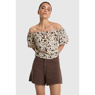 ALIX THE LABEL Woven Animal Balloon Top
