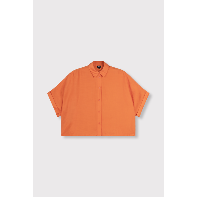 ALIX THE LABEL Woven Irregular Oversized Blouse Soft Orange
