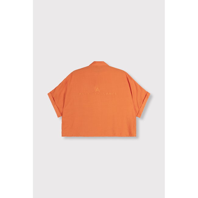 ALIX THE LABEL Woven Irregular Oversized Blouse Soft Orange