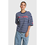 ALIX THE LABEL Knitted Stripe Shirt Navy