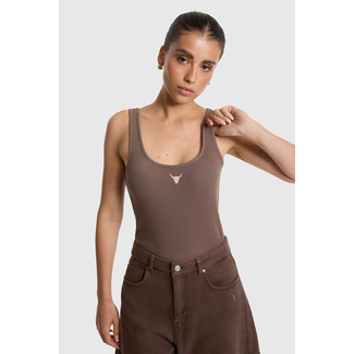 ALIX THE LABEL Knitted Tank Top Brown