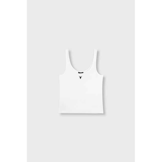ALIX THE LABEL Knitted Tank Top Soft White