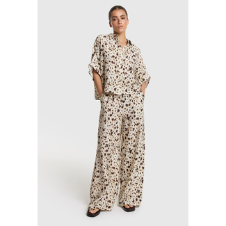 ALIX THE LABEL Woven Animal Wide Leg Pants Animal