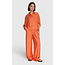 ALIX THE LABEL Woven Irregular Wide Leg Pants Soft Orange