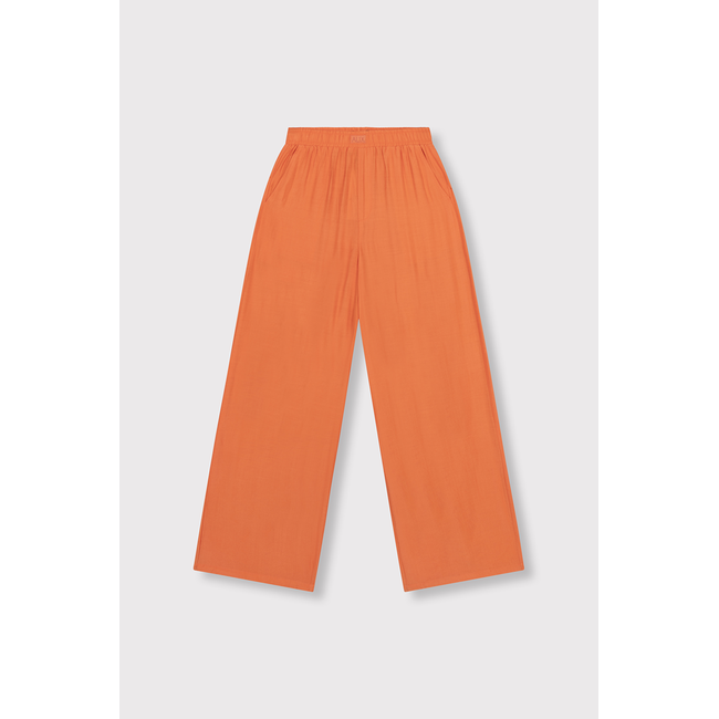 ALIX THE LABEL Woven Irregular Wide Leg Pants Soft Orange