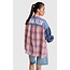 ALIX THE LABEL Woven Check Mix Blouse