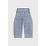 ALIX THE LABEL Studded Barrel Denim Pants Light Blue Denim