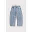 ALIX THE LABEL Studded Barrel Denim Pants Light Blue Denim