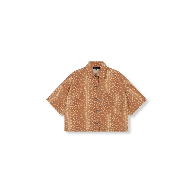 REFINED DEPARTMENT Cropped Blouse Bambi Print Adeline