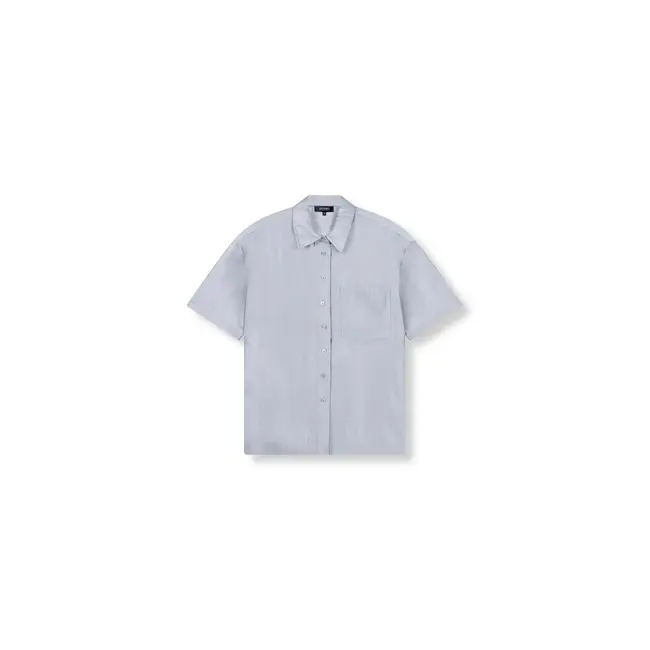REFINED DEPARTMENT Oversized Short Sleeve Blouse Alana Silver