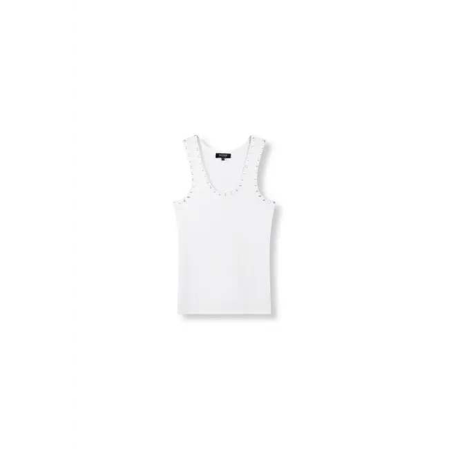 REFINED DEPARTMENT Knitted Singlet Studs Bente Off White