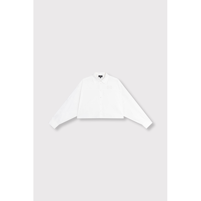 ALIX THE LABEL Woven Cropped Blouse Soft White